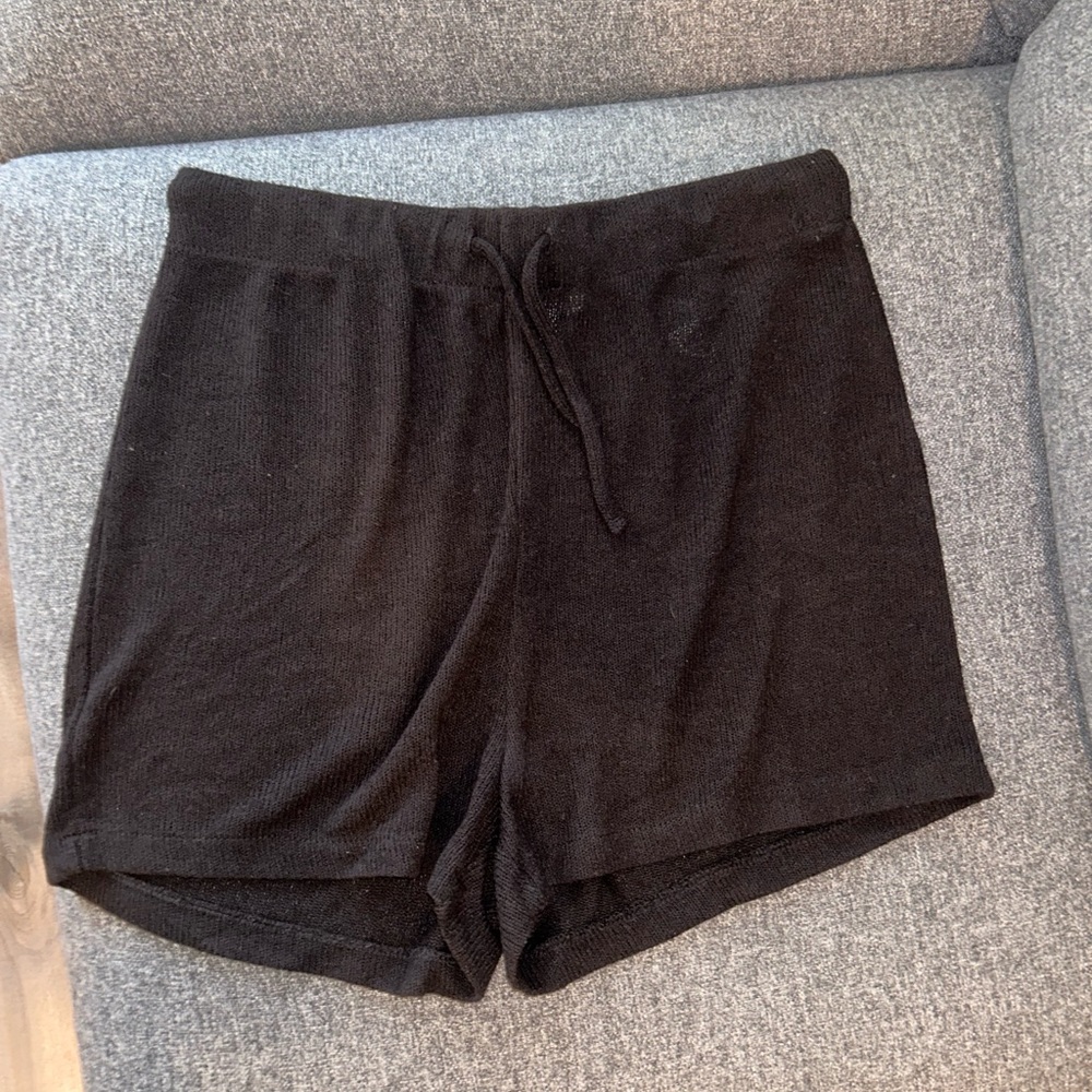 H&M Black Athletic Shorts with Elastic Waistband